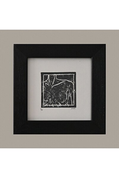 Zeynep Tunçel Kahyaoğlu - Belirsiz Serisi No.1 - 2020 - Linol Baskı - 10x10 Cm