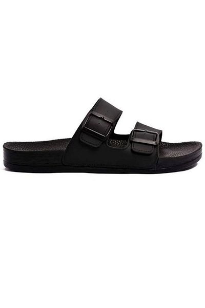 PARMİ Parmi Ανδρικές Unisex Ορθοπεδικές Παντόφλες με διπλή πόρπη Bahama Μαύρες