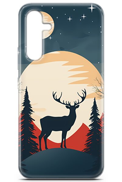 Lopard Samsung Galaxy A54 5G Kılıf Orijinal Seri Fresh 25 Geyik Dolunay Soyulmayan Kılıf