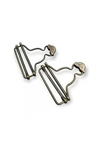 e tuhafiye 2 Adet (1 Çift) Bronz Metal Çift Sürgü Salopet (bahçıvan) Askı Apa...