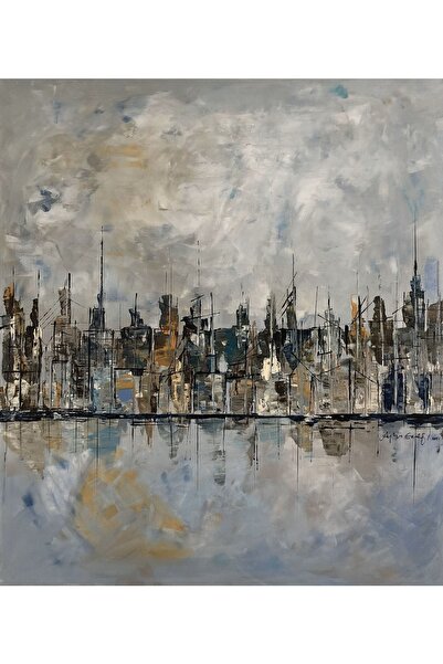 artoloji Ayla Erdoğ Çetin - Içiçe - 2021 - Tuval Üzerine Akrilik - 80x90 Cm