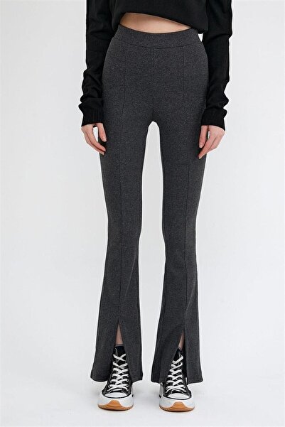 CrazyShopping بنطلون نسائي ضيق بفتحة