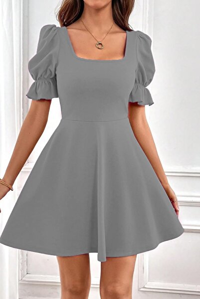 CrazyShopping Γυναικείο φόρεμα με μανίκι Mini Crepe