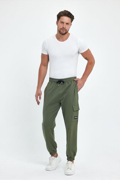 CrazyShopping Ανδρικό Φούτερ - Ελαστικό πόδι και τσέπη Cargo