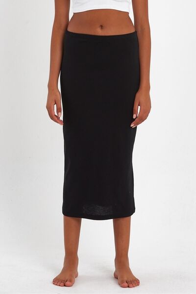 CrazyShopping Μακρύ μεσοφόρι Jupon - Ελαστική μέση, φούστα και εσωτερική επένδυση