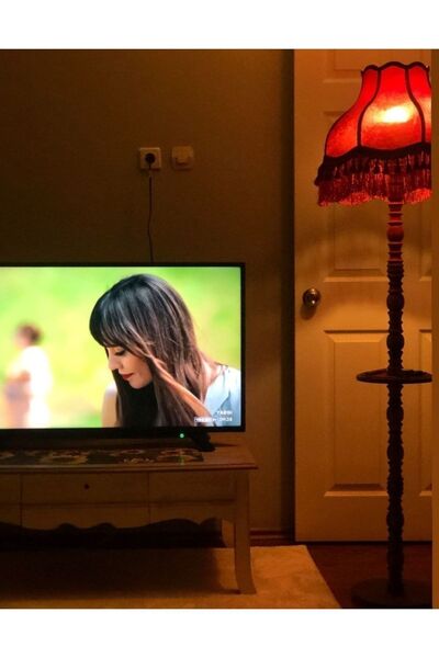 Genel Markalar Bordo Sehpalı Vintage Lambader