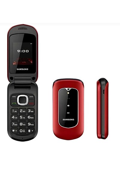 DTS Aktif Kapak Uyumlu Kapaklı Tuşlu Telefon -kırmızı Yasli Kullanimina Uygun