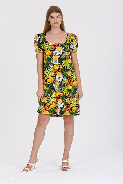 CrazyShopping Rochie de damă cu imprimeu Metraj