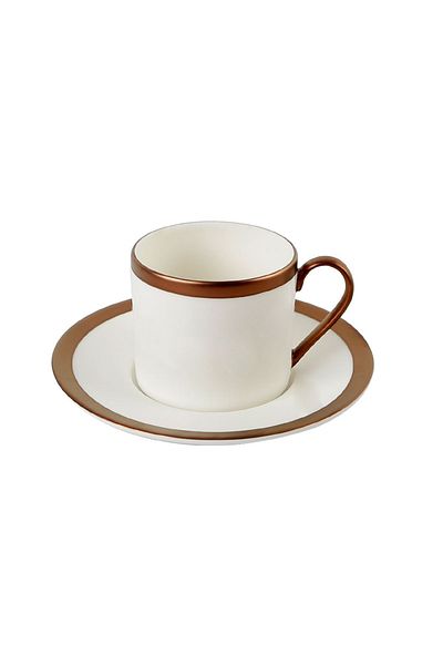 Porland Copper Line Single Teacup with Saucer 180cc 04ALM002826