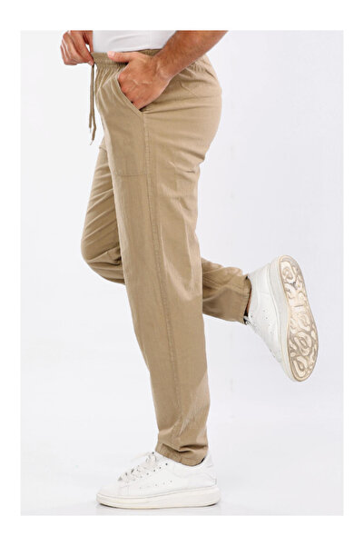 DENİZLİFE Unisex M-5Xl Size 100% Natural Hambezi Linen Trousers