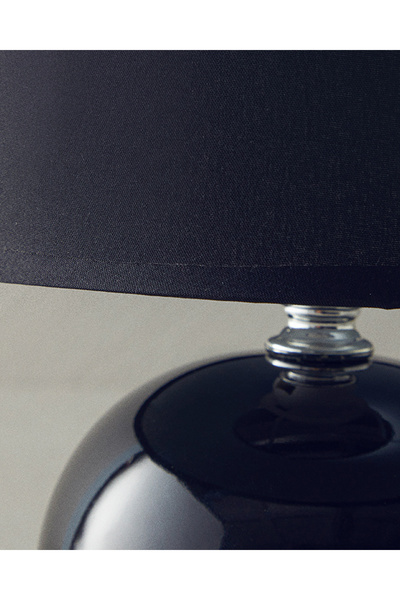 English Home Black Porcelain Lampshade - Pansy