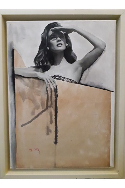 Hüseyin Rüstemoğlu Bir Sonbahar Konaklar Sesinde, 25x30, Tuval Üzerine Akrilik, Kolaj