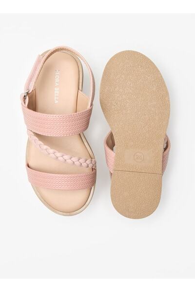 Flora Bella by Shoexpress Flora Bella Textured Sandals with Hook and Loop Closure