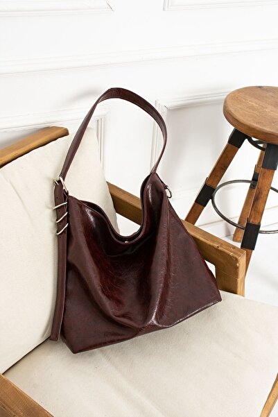 HONEY BAG Melo Model a Quality Claret Red Women's Shoulder and Shoulder Bag