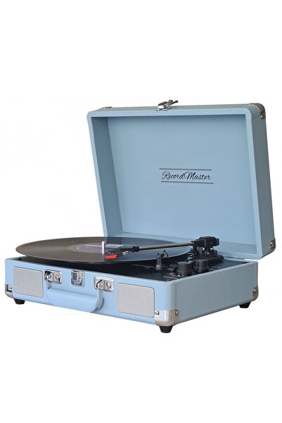 Record Master St14012 Retro Pikap Plak Çalar- Pudra Mavi - Bluetooth Ve Şarjl...