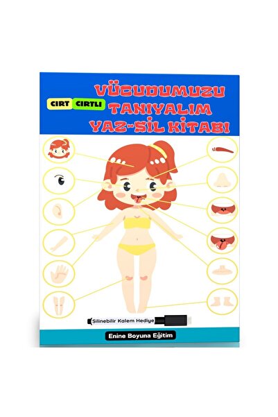 Enine Boyuna Eğitim Let's Know Our Body Yaz-Sil Book