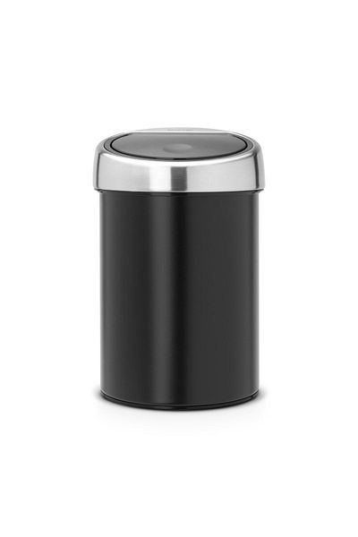 Brabantia Matt Black Touch Trash Can 3L