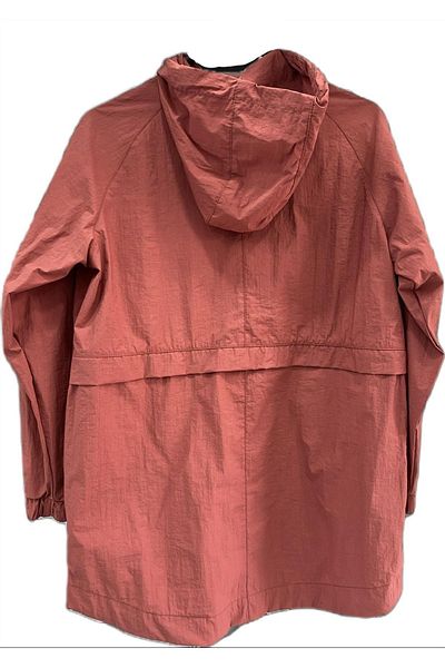 PIQUE Brick Color Hooded Unlined Women's Raincoat - Gılmore