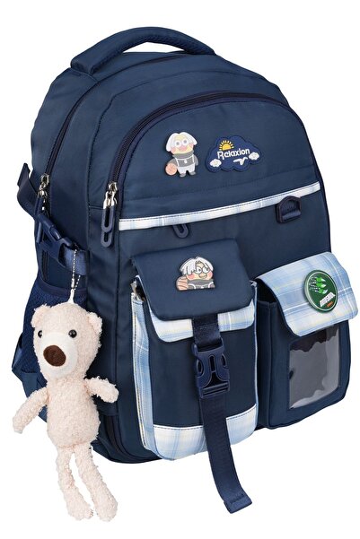 Relaxion Rlx-1453-1454 Erkek Çocuk İlk Okul Çantası Sırt Çantası LACİVERT