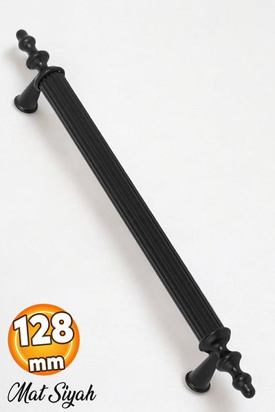 Badem10 Negru Mat Crèche - Mobilier Bucătărie Sertar Dulap (128MM-12.8CM) Mâner Mâner Metal