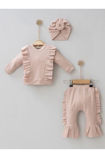 Cherub Baby Fırfırlı Boneli Ispanyol Paça Kız Bebek Takım