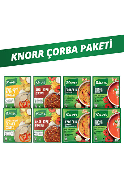 Knorr Hazır Çorba Cennet Corbası 76gx2 Analı Kızlı 70gx2 Ezogelin 74gx2 Kr Do...
