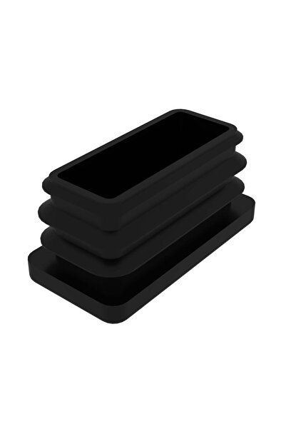 Aska Ticaret 20x40 Mm Plastik Masa Sandalye Kutu Profil Tapası Siyah (10 Adet)