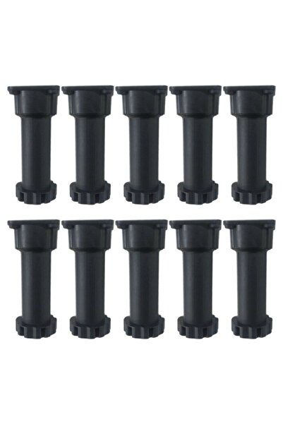 Adem Koç Dulap de bucătărie din plastic reglabil Pilon de bază pentru blat 12-17 cm negru (10 bucăți) - o dimensiune