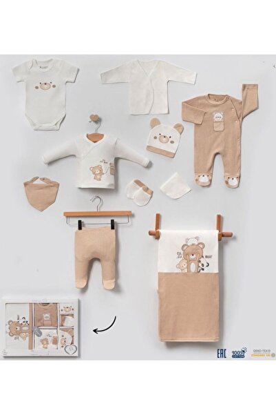 Cherub Baby طقم بدلة خروج من المستشفى مكونة من 10 قطع من قماش وافل تيدي بير 1...