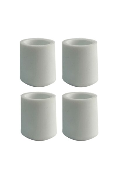 Adem Koç 21 Mm Pvc Sandalye Profil Ayak Pabucu Sessiz Yumuşak - Beyaz (4 Adet)