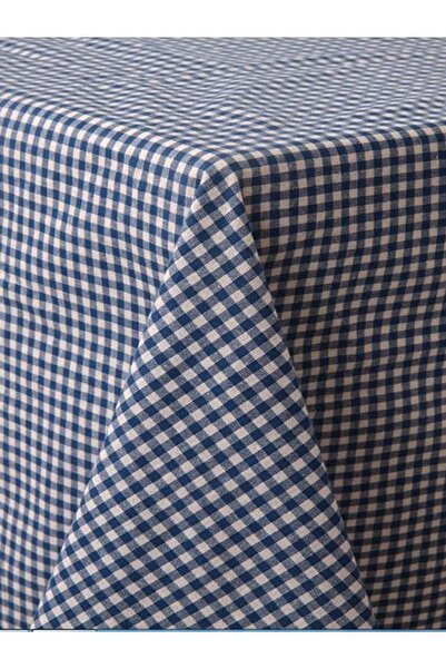 GOLDRİSE Față de masă din bumbac în carouri Piti Albastru - Picnic și Nostalgic 140*140