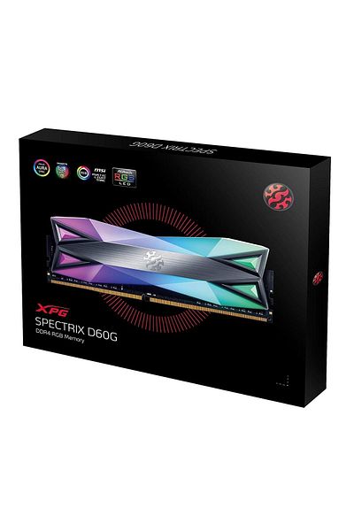 Adata ذاكرة وصول عشوائي (RAM) XPG Spectrıx D60g RGB بسعة 16 جيجابايت (2 × 8 جيجابايت) وتردد 3600 ميجاهرتز (ax4u36008g18ı-dt60)