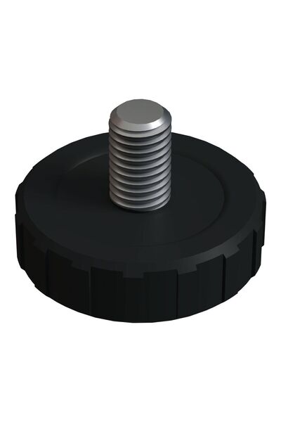 Adem Koç Diametru 33 mm Șurub de reglare a bazei de prindere Picior de ridicare moletat M8 x 12 mm (5 buc)