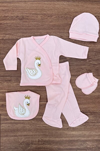 Cherub Baby طقم بدلة للجسم قطعة مطرزة على شكل بجعة