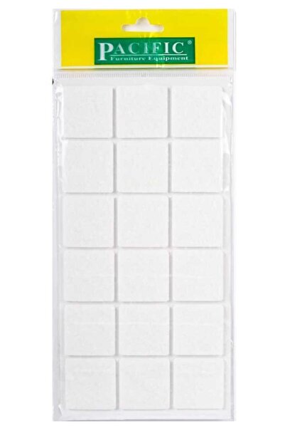 PACIFIC Yapışkanlı Sandalye Koltuk Mobilya Ayak Keçesi 35 X 35 Mm Beyaz - Keç...