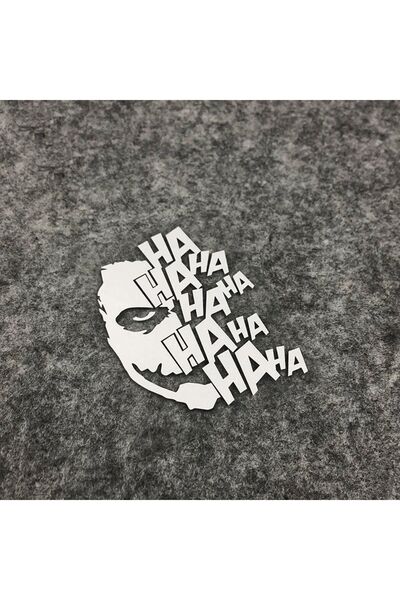 BENİMSER REKLAM Joker HA HA HA HA Yazı Motor Kask Araba Oto Sticker 18x20 cm