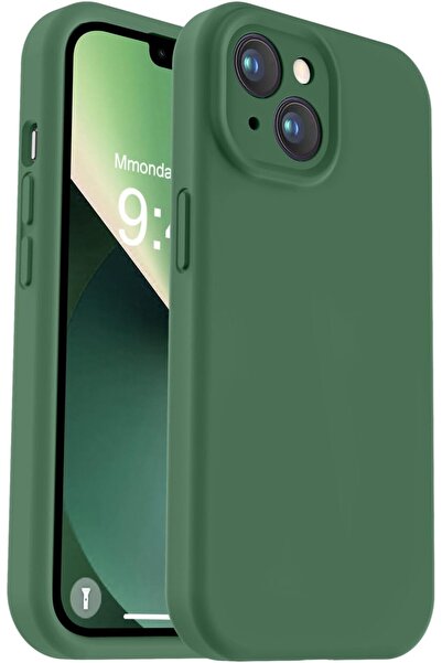 Caseji İphone 13 Uyumlu Içi Kadifeli Kamera Korumalı Lansman Kılıf