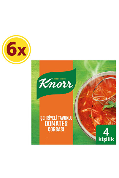 Knorr Hazır Çorba Şehriyeli Tavuklu Domates Çorbası 4 Kişilik 76 Gx6