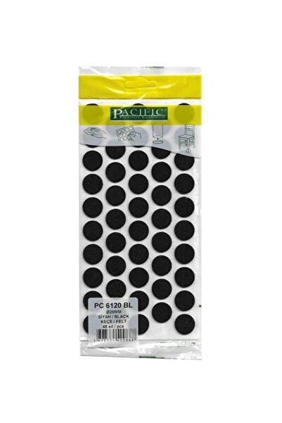 PACIFIC Mobilya Altı Yapışkanlı Zemin Koruyucu Ses Kesici Keçe Felt 20 Mm Siyah