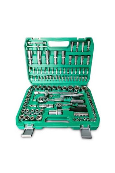 STANVOLT 108 Piece Professional 1/2 and 1/4 Ratchet Socket Wrench Set Bits and Bits Set