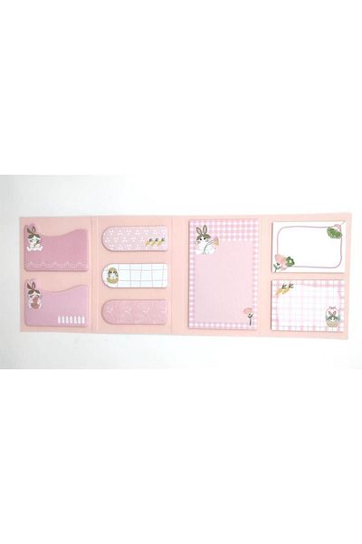 KRAF Adhesive Note Paper Set 8 Different Patterns 8x20 Pieces