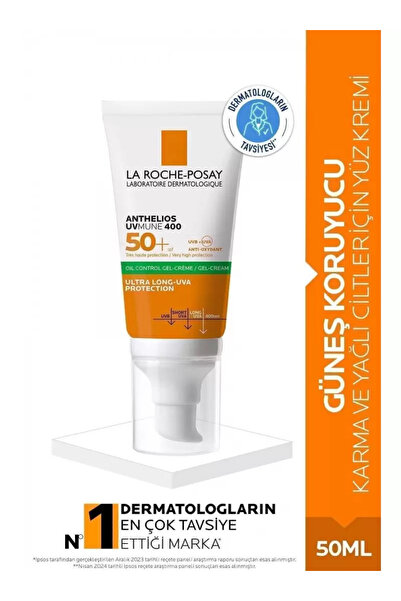 La Roche Posay Anthelios Oil Control Gel Yüz Güneş Kremi Karma/Yağlı Ciltler SPF50+ 50ml