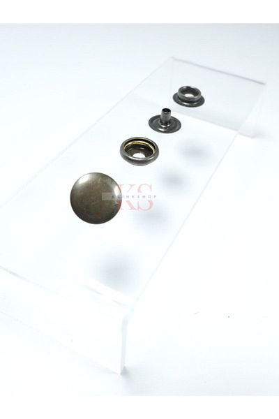 Klinkshop 15 Mm Antique Yellow Thick Coat Stud Without Attachment Material Package - 50 Pieces - Stainless Brass 61 Studs