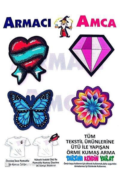 Armacı Amca Ütü Ile Yapışan Örme Kumaş Armapratik Yırtık Kapatıcı Yama Tarz P...