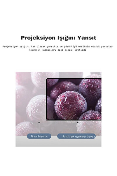 YENİTECH Sinema projeksiyon perdesi anti-ışık ev iş okul  için yansıtıcı kuma...