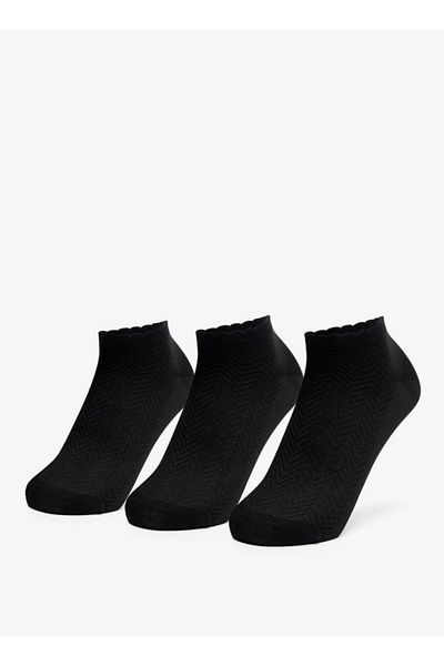Flora Bella by Shoexpress Flora Bella Chevron Textured Ankle Length Socks - Set of 5