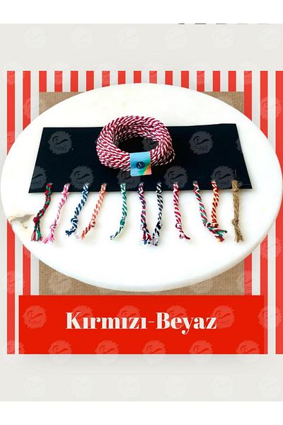 t tuğset etiket Package Lanyard Package Lanyard / Binding Lanyard / Two-Color Lanyard Red White Color 10 mt-T920