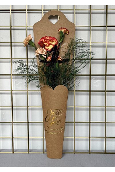 t tuğset etiket Çiçek Gül Kutusu Tekli Gül Kutusu Çiçek Ambalaj Kurdeleli Çanta 6 Adet Kraft-t904