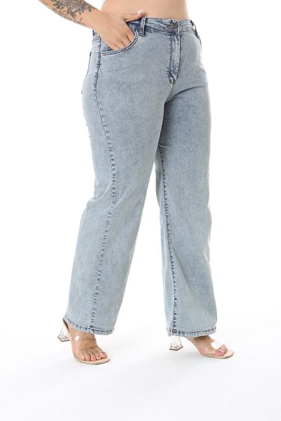 EYLÜL BUTİK Pantaloni Plaszo pentru damă de mărime mare