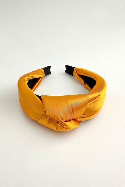 Modex Mustard Yellow Satin Knot Crown